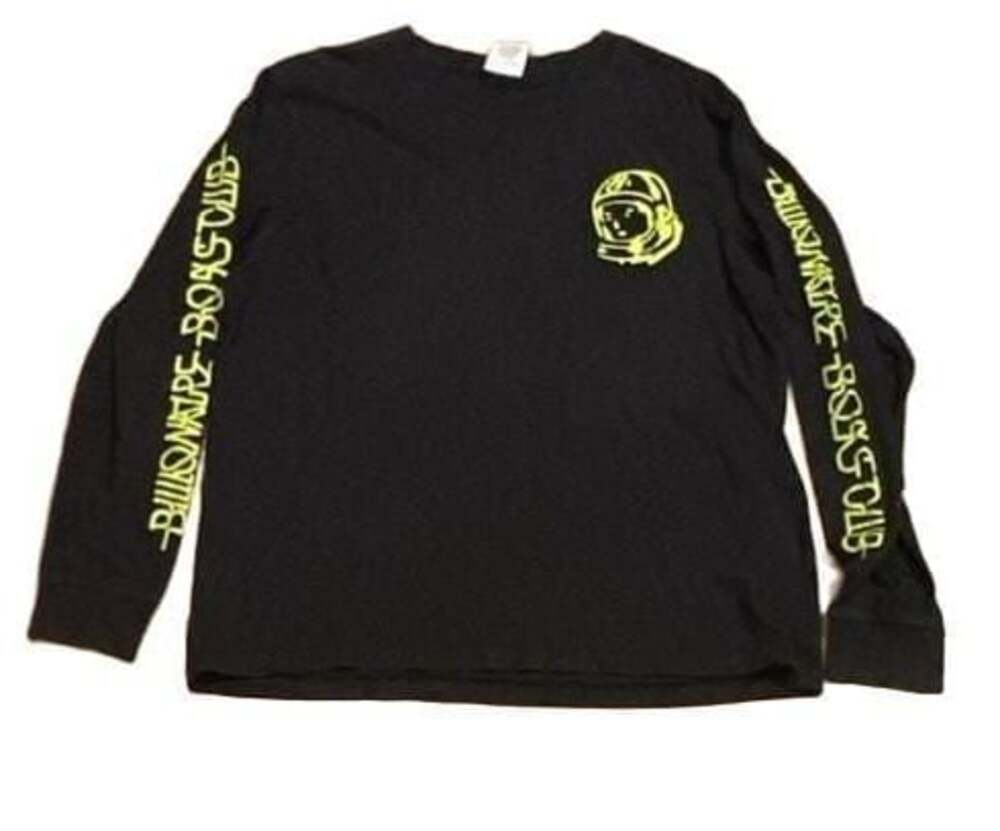 Billionaire Boys Club Astronaut Graphic Long Sleeve T-Shirt Black/Neon Yellow